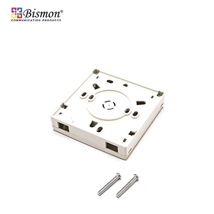 กล่องพักสาย Fiber optic FTTH Wall Outlet Box 2/4 Core SC/LC (กล่องเปล่า)